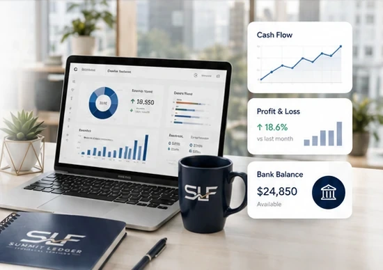 Summit Ledger financial dashboard workspace